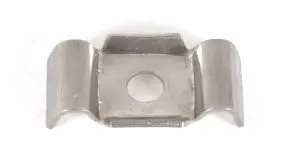 Aus rostfreiem Edelstahl: Flexibel nutzbare Schmetterlingsklemme für Doppelstabmatten