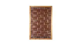 Vollflächiger, ölbehandelter 180 x 120 cm Sichtschutz Weide mit braun gebeiztem 70 x 35 mm Rahmen aus Kiefer Vollflächiger, ölbehandelter 180 x 120 cm Sichtschutz Weide mit braun gebeiztem 70 x 35 mm Rahmen aus Kiefer