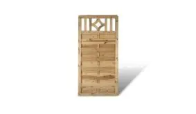 Garten Sichtschutz Element Köln mit Rankgitter. Druckimprägnierte Kiefer / Fichte. Rahmen 45 x 68 mm, genutete 8 x 95 mm Lamellen. 90x180cm