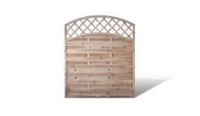 Ein dekoratives Zaunelement mit einer Bogenform und einem Maß von 150 x 180 auf 160cm