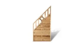 Sichtschutz Zaun Abschluss mit Rankgitter aus druckimprägnierter Kiefer/Fichte, 90x180/90cm 