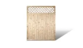 Sichtschutzwand Element aus Fichte mit Rankgitter. 150x180cm. Maschenweite ca. 6x6cm. Profilbretter: ca. 16 x 118 mm