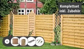 Sichtschutzzaun Berlin Massiv – schnell bestellt, fix geliefert! Einfach Länge, Höhe und Befestigung wählen – wir schicken das Komplettset inkl. Zubehör direkt zu Ihnen nach Hause.