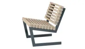 Der Siesta Gartensessel ist 80 cm breit und hat bei 75 cm Rückenhöhe vorne 43 cm und hinten 35 cm Sitzhöhe.