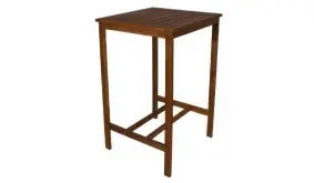 Massiver 70 x 70 x 110 cm Stehtisch aus geöltem Akazienholz im klassischen Stil. Für den Einsatz im Indoor- und Outdoorbereich