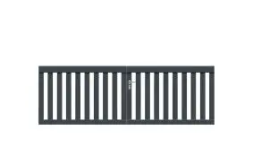 Vorgartenzaun Doppeltor im Farbton Anthrazit mit den Maßen 308,5 x 100 cm inklusive Montagematerial. Bitte verwenden Sie einen Torpfosten