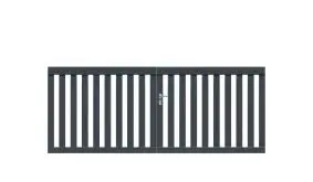 Hohes Doppeltor mit den lichten Maßen 308,5 x 120 cm in Anthrazit mit allem wichtigen Zubehör. Die Torpfosten bitte extra bestellen