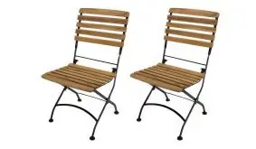 Teakholzsessel ohne Armlehnen im 2er Set