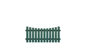 Wetterfestes Kunststoff Gartenzaun Elemnt mit Vollkunstofflatten und Aluminiumquerriegel