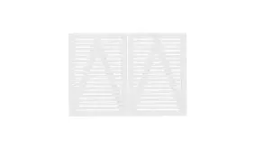 Weißes Doppeltor mit den Maßen 200 x 140 cm ( B x H ) mit fungizider Behandlung für Holzschutz und rostfreie Schlagschrauben für lange Verwendung.