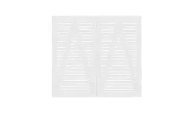 Rankgitter Tokyo Weiß Doppeltor in dem Maß 200 x 180 cm ( B x H ) mit Diagonalstreben für besseren Halt und rostfreien Schrauben.