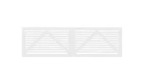 Das weiße Doppeltor mit den Maßen 300 x 90 cm ( B x H ) der Tokyo Serie hält Verzug dank der verleimten Seitenrahmen stand.