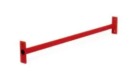 Rote Garten Turnstange, 90 cm lang mit Wandhalterungen für Outdoor-Fitness und Kinderturnen, pulverbeschichtet mit Montagelöchern