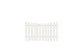 Pflegeleichter Kunststoffgartenzaun, 180 x 100 auf 90 cm, weiß (RAL 9016), Edelstahl verschraubt, inkl. Montageset und Bohrer