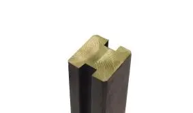 Der Verbindungspfosten farbiggrundiert in der Farbe Anthrazit im Detail: 9 x 9 x 268 cm