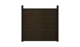 Das Viborg Maxi Zaunelement bestehend aus 7 Zaunlamellen aus witterungsbeständigem BPC. Maß: 180 x 180 cm