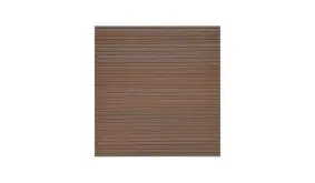 WPC Steckzaunsystem im Set: 12 Lamellen ergeben ein Zaunfeld von 179 x 180 cm. Hier in der Farbausführung Teak.