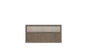 Zaunfeld 180 x 90 cm in Monument Oak mit Rhombusoptik und unterhalb geschlossener Füllung.