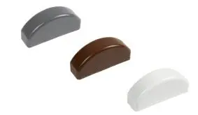 Zaunlatten Kappe - gerundet, in Weiß, Anthrazit oder Braun, 74 x 20 mm.