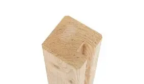 Der 9 x 9 x 210 cm Endpfosten für das Zaunsystem Spree aus Douglasie