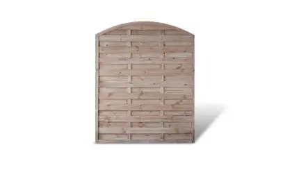 Ein dekoratives Zaunelement mit einer Bogenform und einem Maß von 150 x 180 auf 160cm Ein dekoratives Zaunelement mit einer Bogenform und einem Maß von 150 x 180 auf 160cm
