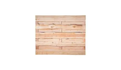 Sichtschutzzaun aus naturbelassenen Bohlen mit Baumkante und 3 Querriegeln, aus eurpäischer Lärche. Maße: 180 x 150 cm (BxH) Sichtschutzzaun aus naturbelassenen Bohlen mit Baumkante und 3 Querriegeln, aus eurpäischer Lärche. Maße: 180 x 150 cm (BxH)