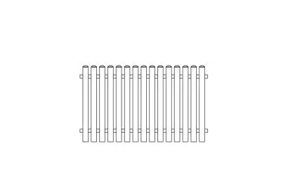 Pflegeleichter Gartenzaun in den Maßen 200 x 120 cm mit geradem Verlauf Pflegeleichter Gartenzaun in den Maßen 200 x 120 cm mit geradem Verlauf