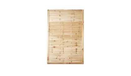 Ein verkürztes Sichtschutzelement mit einem Maß von: 120 x 180cm aus druckimprägniertem Holz Ein verkürztes Sichtschutzelement mit einem Maß von: 120 x 180cm aus druckimprägniertem Holz