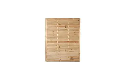 Ein verkürztes Sichtschutzelement mit einem Maß von: 120 x 150cm aus druckimprägniertem Holz Ein verkürztes Sichtschutzelement mit einem Maß von: 120 x 150cm aus druckimprägniertem Holz