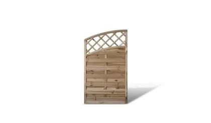 Ein Holzzaun mit einer Lamellenstärke von 8 x 95 mm und einem Maß von 90 x 160 auf 140cm Ein Holzzaun mit einer Lamellenstärke von 8 x 95 mm und einem Maß von 90 x 160 auf 140cm