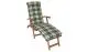 Das grün-beige karierte 175 x 50 x 5 cm Deckchair Polster sorgt für ein großes Plus an Bequemlichkeit im Garten
