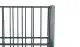 Einfache und zuverlässige Montage: Der Gabionenpfosten mit C-Profil (hier in Anthrazit) ist für 6/5/6 und 8/6/8 mm Doppelstabmatten geeignet