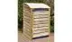 Optisch attraktive 75 x 90 x 120 cm Einzel-Mülltonnenbox aus Kiefer/Fichte (KDI) für einen 240-Liter-Abfallbehälter