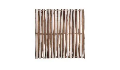 Zaunfeld aus naturbelassenen Halblatten im Maß 180 x 180 cm