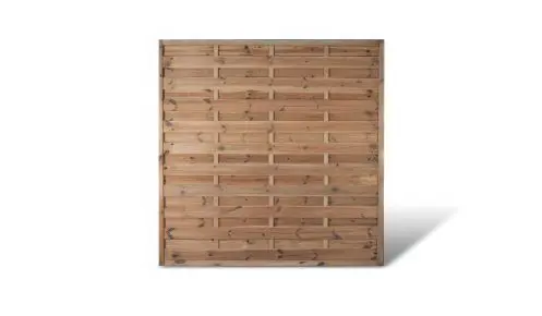 Der Bestseller: Das 180 x 180 cm große Holz Sichtschutzzaun aus der Serie Berlin Massiv mit einer Rahmenstärke von 45 x 45 mm