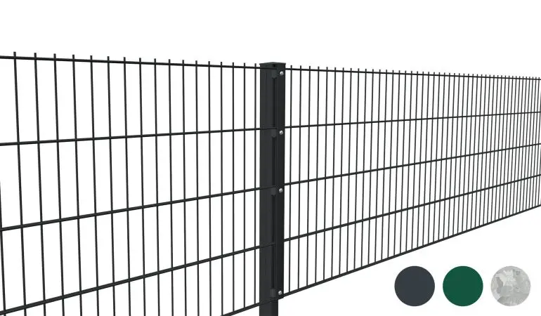 Kinderleicht konfiguriert, schnell geliefert und einfach montiert: Das 8/6/8 Doppelstabzaun Komplettset Maxi enthält alle Komponenten, die Sie für den Aufbau benötigen