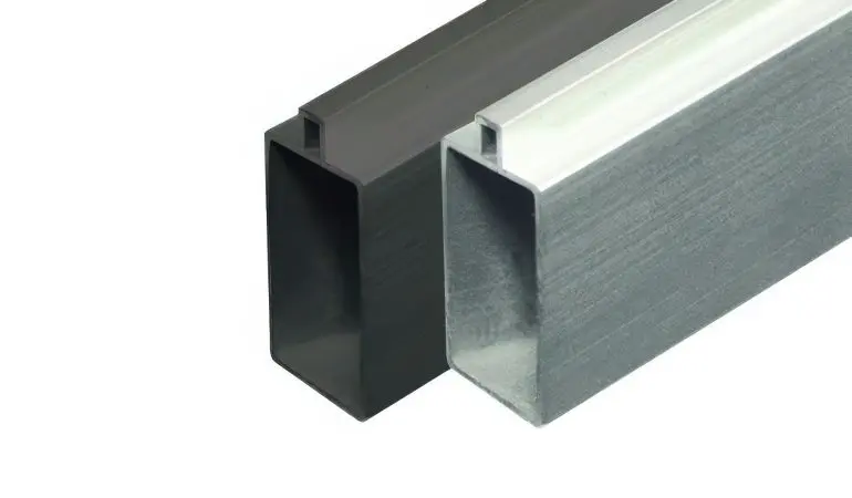 Start- und Abschlussset mit 179 x 2 x 4 cm Aluminiumleisten in Anthrazit oder Silber