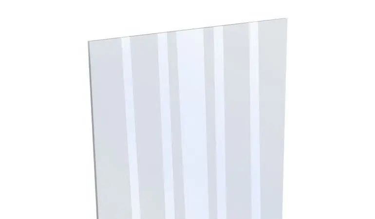 Unser Aluzaun Glaseinsatz als Designelement aus ESG Sicherheitsglas - 180 x 30 x 0,4 cm - satinierte Dekorstreifen