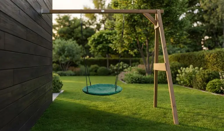 244 x 207 x 160 cm Anbauschaukel für die Montage an Wänden, Mauern usw. Ein Schaukelsitz ist Teil der Lieferung