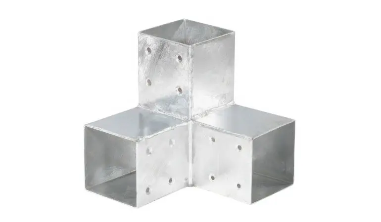 20 x 20 x 20 cm Balkenverbinder aus verzinktem 2 mm Stahl