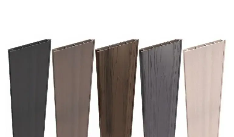 Die 180 x 15 x 1,9 cm BPC Lamellen sind in acht Farben erhältlich