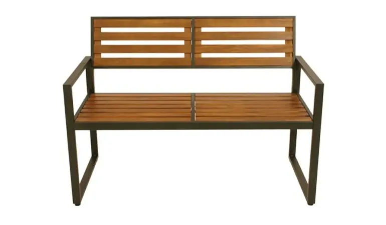 Die 124 x 61,5 x 87,5 cm Gartenbank Stahl verbindet ein modernes Design mit hochwertigen Materialien