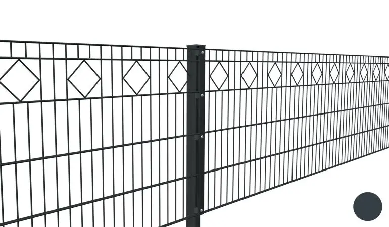 Das elegante Gittermattenzaun Komplettset Deluxe lässt sich einfach konfigurieren, wird mit allem für die Montage benötigten Zubehör geliefert und ist schnell montiert.