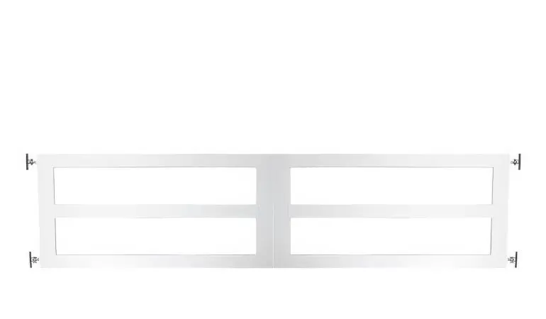 Erhältlich in 245, 365 und 425 cm: Das zweiflügelige Alu Koppelzaun Doppeltor 