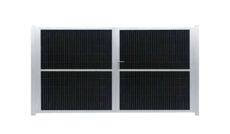 Die zweiflügligen Schallschutztore erhalten Sie bei meingartenversand.de in den Designs Feuerverzinkt, Schwarz (RAL 9005) und Anthrazit (RAL 7016)