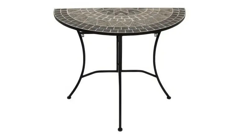 So praktisch! Der halbrunde Wandtisch (90 x 45 x 75 cm) kann an der Wand festgeschraubt werden