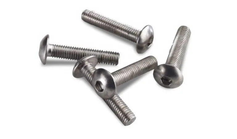 Doppelstabmatten Schraube (EN ISO 7380): M8 x 40 Zaunbauschraube aus Edelstahl für Pfostenprofile 60/40