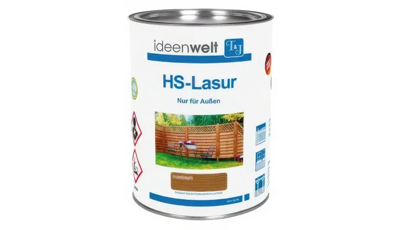 Die 2,5 Liter Dose Zaunlasur. Diese Dose ist ideal um Ihre Zaunelemente neu zu lasieren, bei einfachem Anstrich benötigen Sie 100 ml / m2, die Zaunelemente sollten beim Streichen trocken sein.