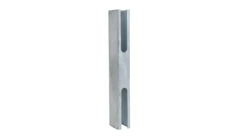 55 x 35 x 300 mm Doppelstabmattenzaun Pfostenverlängerung aus verzinktem Stahl. Für Profile im 40 x 60 mm Standardformat