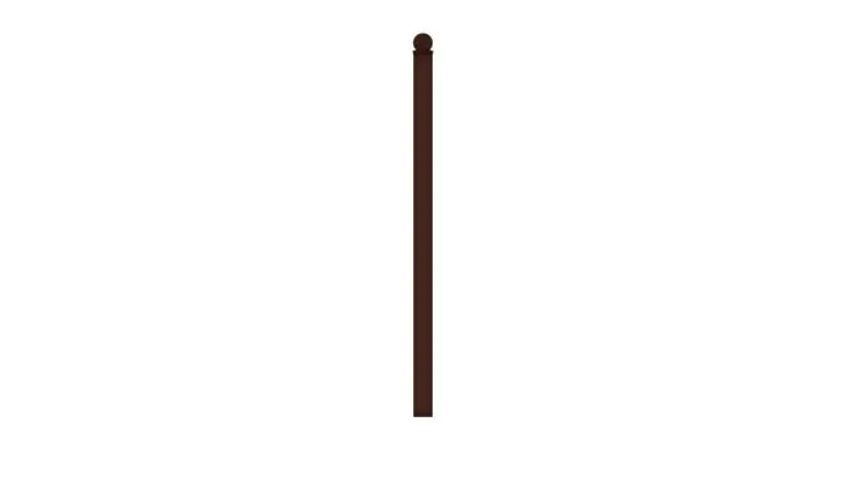 Brauner Zaunpfosten für die Kunststoff Gartenzäune der Serie Ummanz, zum Einbetonieren oder Aufdübeln